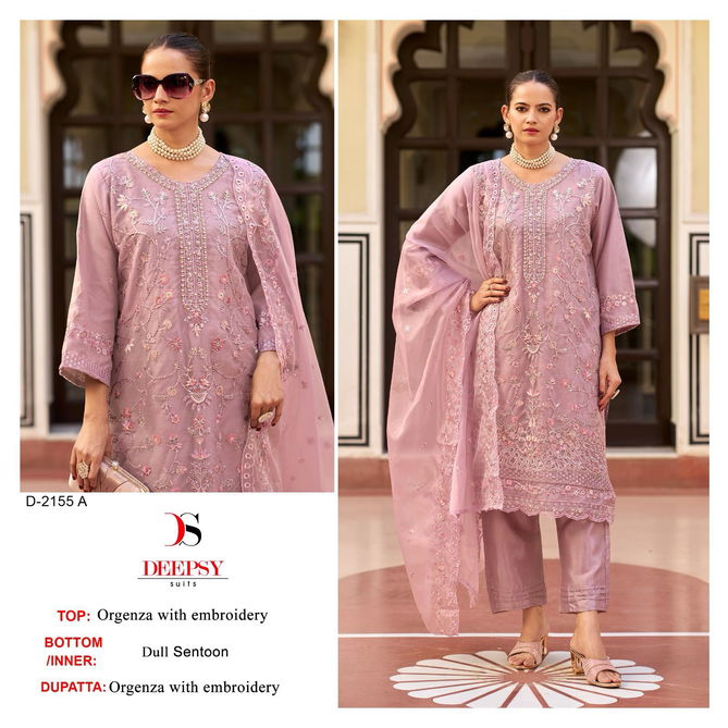 D 2155 A To D By Deepsy Organza Pakistani Suits Exporters In India